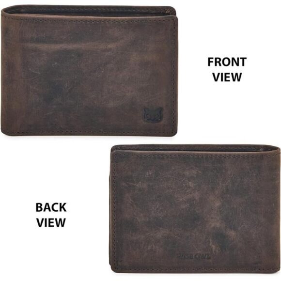 Men's Bifold Wallet RFID Blocking Slim Minimalist Front Pocket - Picture 4 of 6